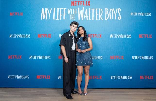 August 27, 2025, Bronx, New York, USA: Ashby Gentry and Nikki Rodriguez attend Netflix My Life with the Walter Boys Season 2 press junket at Netflix office in New York, NY on August 27, 2025. Bronx USA - ZUMAr339 20250827_znp_r339_063 Copyright: xLevxRadinx