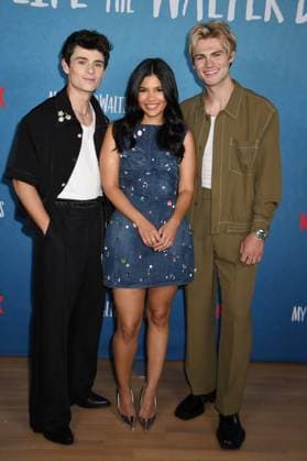 NEW YORK, NY- AUGUST 27: Ashby Gentry, Nikki Rodriguez and Noah LaLonde at Netflix™s Season 2 Photo Call for My Life With The Walter Boys at the Netflix New York Office in New York City on August 27, 2025. Copyright: xMediaPunchx