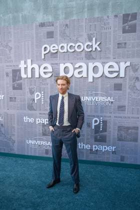 August 27, 2025, Pasadena, California, USA: Domhnall Gleeson arrives on the red carpet at the premiere of Ã¢â‚¬oeThe PaperÃ¢â‚¬Â tv show event on August 27th, 2025 at HARMONY GOLD 7655 W. Sunset Boulevard Pasadena USA - ZUMAt169 20250827_zep_t169_018 Copyright: xConnorxTerryx