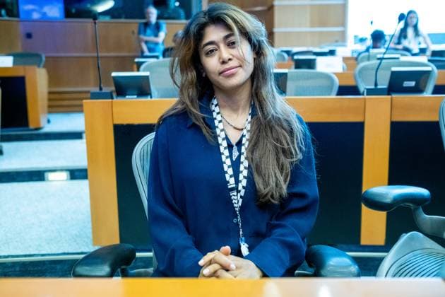 BRUSSELS EUROPEAN PARLIAMENT Rima HASSAN in the European Parliament an institution of the European Union in Brussels in Belgium on 25th of June 2025 Rima HASSAN au Parlement Europeen institution de lUnion Europeenne a Bruxelles en Belgique 25 juin 2025 Brussels European Parliament Belgium 