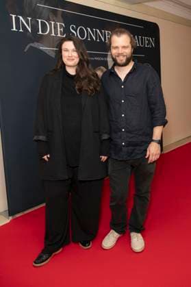 Mascha Schilinski und Fabian Gamper bei der Premiere des Kinofilms In die Sonne schauen Sound of Falling im Delphi Filmpalast. Berlin, 27.08.2025