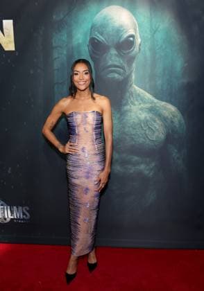Annie Ilonzeh attends the Los Angeles Premiere of Footage Films RUN at TCL Chinese Theatre in the Hollywood section of Los Angeles on Wednesday, August 27, 2025.  LAP20250827230 GREGxGRUDT