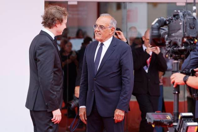 Laszlo Nemes und Alberto Barbera bei der Premiere des Kinofilms Ãrva Orphan auf der Biennale di Venezia 2025 82. Internationale Filmfestspiele von Venedig im Palazzo del Cinema. Venedig, 28.08.2025
