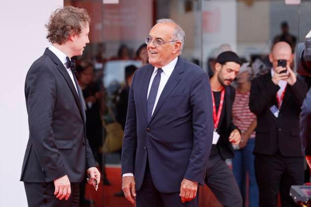 Laszlo Nemes und Alberto Barbera bei der Premiere des Kinofilms Ãrva Orphan auf der Biennale di Venezia 2025 82. Internationale Filmfestspiele von Venedig im Palazzo del Cinema. Venedig, 28.08.2025