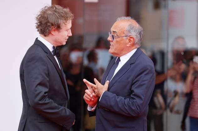 Laszlo Nemes und Alberto Barbera bei der Premiere des Kinofilms Ãrva Orphan auf der Biennale di Venezia 2025 82. Internationale Filmfestspiele von Venedig im Palazzo del Cinema. Venedig, 28.08.2025