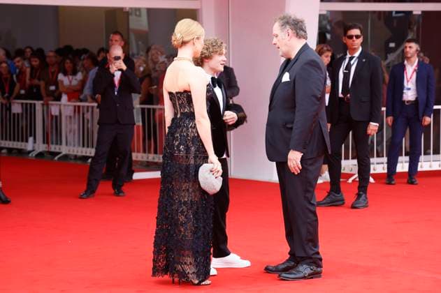 Andrea Waskovics, Bojtorjan Barabas und Gregory Gadebois bei der Premiere des Kinofilms Ãrva Orphan auf der Biennale di Venezia 2025 82. Internationale Filmfestspiele von Venedig im Palazzo del Cinema. Venedig, 28.08.2025