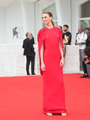 Venice, Italy: Venice, 82nd Venice International Film Festival 2025 - Evening 2. Red Carpet Film Bugonia. Pictured: Emanuela Fanelli Venice Italy  - ZUMAp169 20250828_zea_p169_841 Copyright: xSimonexComix
