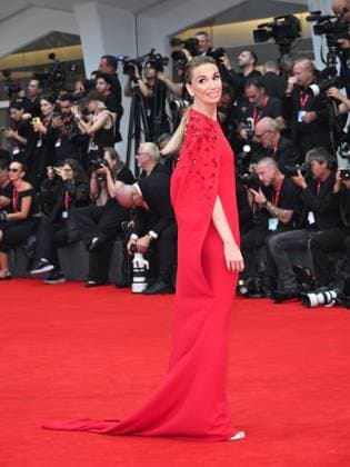 Venice, Italy: Venice, 82nd Venice International Film Festival 2025 - Evening 2. Red Carpet Film Bugonia. Pictured: Emanuela Fanelli Venice Italy  - ZUMAp169 20250828_zea_p169_842 Copyright: xSimonexComix