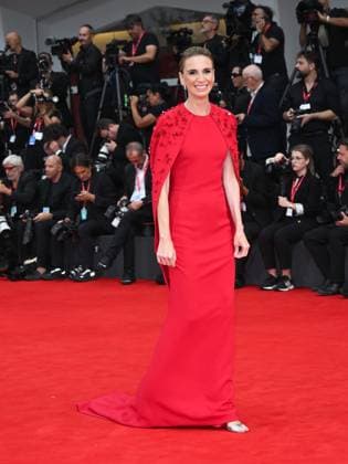 Venice, Italy: Venice, 82nd Venice International Film Festival 2025 - Evening 2. Red Carpet Film Bugonia. Pictured: Emanuela Fanelli Venice Italy  - ZUMAp169 20250828_zea_p169_846 Copyright: xSimonexComix
