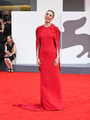 Venice, Italy: Venice, 82nd Venice International Film Festival 2025 - Evening 2. Red Carpet Film Bugonia. Pictured: Emanuela Fanelli Venice Italy  - ZUMAp169 20250828_zea_p169_848 Copyright: xSimonexComix
