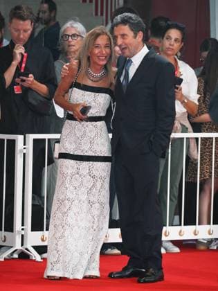 Venice, 82nd Venice International Film Festival 2025 - Evening 2. Red Carpet Film Bugonia. Pictured: Silvia Grilli and Pietrangelo Buttafuoco  Copyright: xSimonexComix xipa-agency.netx xPoolxPhotoxEventsx06x IPA_Agency_IPA63492723