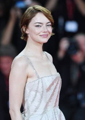 American actress Emma Stone attends the premiere of Bugonia at the 82nd Venice Film Festival in Venice, Italy on Thursday, August 28, 2025.  VEN20250828150 RUNExHELLESTAD