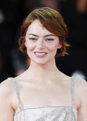 American actress Emma Stone attends the premiere of Bugonia at the 82nd Venice Film Festival in Venice, Italy on Thursday, August 28, 2025.  VEN20250828159 RUNExHELLESTAD