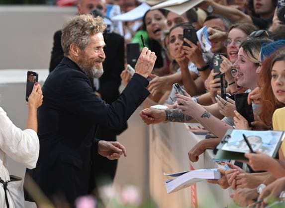 American actor Willem Dafoe attends the premiere of Bugonia at the 82nd Venice Film Festival in Venice, Italy on Thursday, August 28, 2025.  VEN20250828164 RUNExHELLESTAD