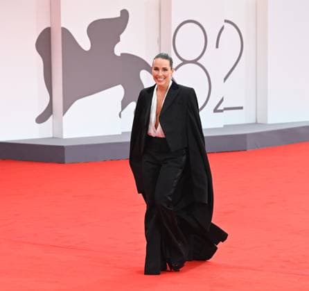 Swedish actress Noomi Rapace attends the premiere of Bugonia at the 82nd Venice Film Festival in Venice, Italy on Thursday, August 28, 2025.  VEN20250828168 RUNExHELLESTAD