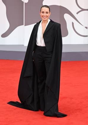Swedish actress Noomi Rapace attends the premiere of Bugonia at the 82nd Venice Film Festival in Venice, Italy on Thursday, August 28, 2025.  VEN20250828169 RUNExHELLESTAD