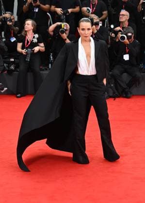 Swedish actress Noomi Rapace attends the premiere of Bugonia at the 82nd Venice Film Festival in Venice, Italy on Thursday, August 28, 2025.  VEN20250828172 RUNExHELLESTAD