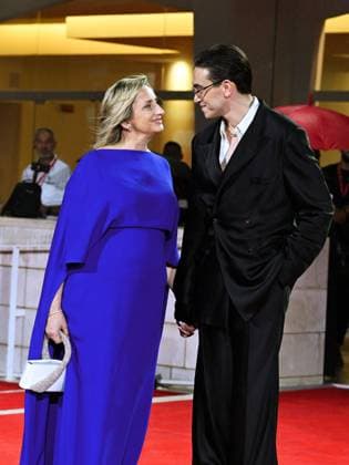 Venice, 82nd Venice International Film Festival 2025 - Evening 2 - Red Carpet for the film Jay Kelly - Pictured: Giovanna Machi and Michele Bravi  Copyright: xManuelexMangiarottix xipa-agency.netx xPoolxPhotoxEventsx06x IPA_Agency_IPA63497100