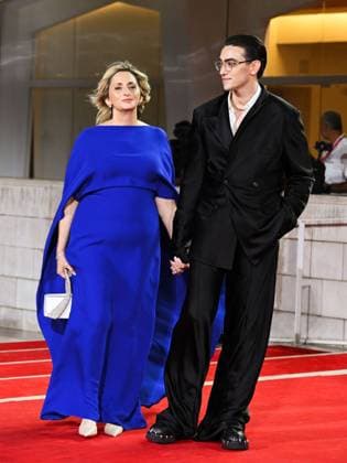 Venice, 82nd Venice International Film Festival 2025 - Evening 2 - Red Carpet for the film Jay Kelly - Pictured: Giovanna Machi and Michele Bravi  Copyright: xManuelexMangiarottix xipa-agency.netx xPoolxPhotoxEventsx06x IPA_Agency_IPA63497108