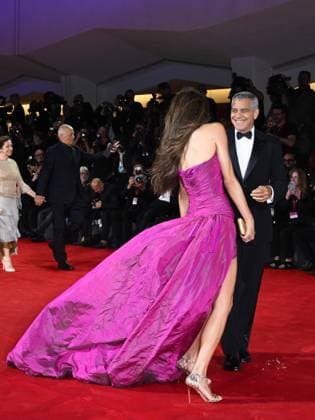 Venice, 82nd Venice International Film Festival 2025 - Evening 2. Red Carpet Film Jay Kelly. Pictured are George and Amal Clooney.  Copyright: xSimonexComix xipa-agency.netx xPoolxPhotoxEventsx06x IPA_Agency_IPA63498002