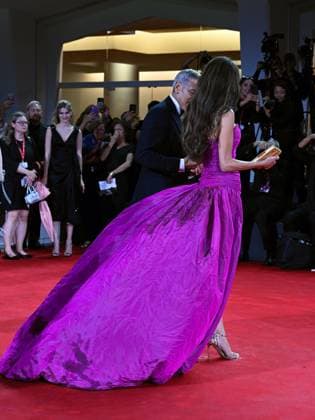 Venice, 82nd Venice International Film Festival 2025 - Evening 2 - Red Carpet for the film Jay Kelly - Pictured: George and Amal Clooney  Copyright: xManuelexMangiarottix xipa-agency.netx xPoolxPhotoxEventsx06x IPA_Agency_IPA63498556
