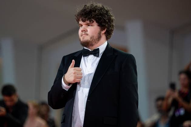 Aidan Delbis attends the Bugonia red carpet during the 82nd Venice International Film Festival in Venice, Italy, on August 28, 2025.  Copyright: xLucaxCarlinox originalFilename: carlino-notitle250828_np3Fc.jpg
