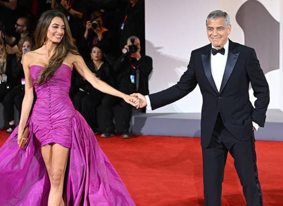 Celebrities attend the red carpet film Jay Kelly on day 2 of the 82nd Venice International Film Festival Featuring: George Clooney and Amal Clooney Where: Venice , Italy When: 28 Aug 2025 Credit: Cover Images EDITORIAL USE ONLY. NOT FOR USE BY NEWSPAPERS BASED IN THE UK. Copyright: xx coverimg55021795