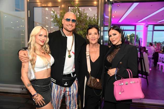 Gina Beckmann, Eric Sindermann, Katy Karrenbauer und Djamila Rowe beim Premieren Event zum Start vom Realityformat The Power (ab 1.September 2025 bei ProSieben und auf Joyn) am 28.08.2025 in Berlin The Power Premieren-Event vom neuen Pro7 & Joyn Realityformat in Berlin
