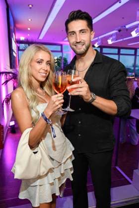 Denise Hersing und Lorik Lorik Bunjaku beim Premieren Event zum Start vom Realityformat The Power (ab 1.September 2025 bei ProSieben und auf Joyn) am 28.08.2025 in Berlin The Power Premieren-Event vom neuen Pro7 & Joyn Realityformat in Berlin