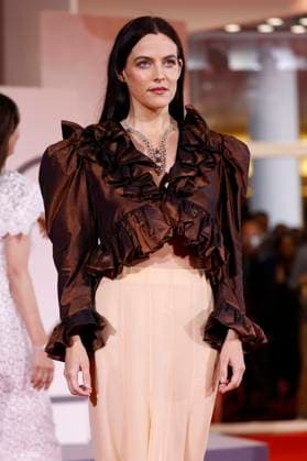 Riley Keough bei der Premiere des Kinofilms Jay Kelly auf der Biennale di Venezia 2025 82. Internationale Filmfestspiele von Venedig im Palazzo del Cinema. Venedig, 28.08.2025