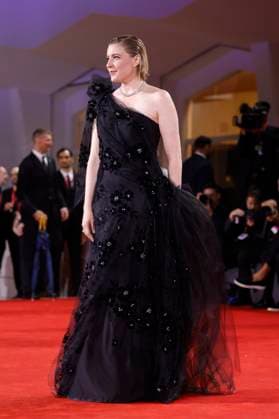 Greta Gerwig bei der Premiere des Kinofilms Jay Kelly auf der Biennale di Venezia 2025 82. Internationale Filmfestspiele von Venedig im Palazzo del Cinema. Venedig, 28.08.2025