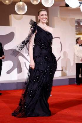 Greta Gerwig bei der Premiere des Kinofilms Jay Kelly auf der Biennale di Venezia 2025 82. Internationale Filmfestspiele von Venedig im Palazzo del Cinema. Venedig, 28.08.2025