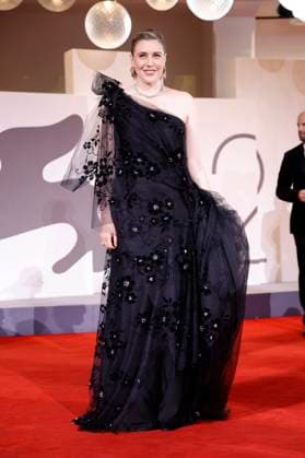 Greta Gerwig bei der Premiere des Kinofilms Jay Kelly auf der Biennale di Venezia 2025 82. Internationale Filmfestspiele von Venedig im Palazzo del Cinema. Venedig, 28.08.2025