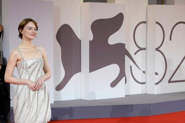 Emma Stone bei der Premiere des Kinofilms Bugonia auf der Biennale di Venezia 2025 82. Internationale Filmfestspiele von Venedig im Palazzo del Cinema. Venedig, 28.08.2025