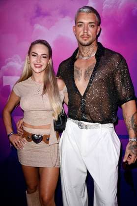 Emma Fernlund und Lucas Schwarze bei der Premiere der Reality-Show The Power im Alice Rooftop & Garden. Berlin, 28.08.2025