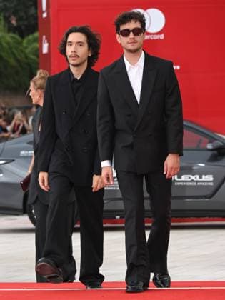 Venice, Italy: Venice, 82nd Venice International Film Festival 2025 - evening 3 - red carpet of the film A Pied D Oeuvre In the photo Ludovic Boukherma, Zoran Boukherma Venice Italy  - ZUMAp169 20250829_zea_p169_584 Copyright: xAlbertoxTerenghix