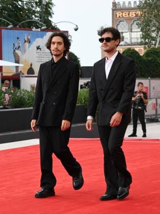 Venice, Italy: Venice, 82nd Venice International Film Festival 2025 - evening 3 - red carpet of the film A Pied D Oeuvre In the photo Ludovic Boukherma, Zoran Boukherma Venice Italy  - ZUMAp169 20250829_zea_p169_586 Copyright: xAlbertoxTerenghix