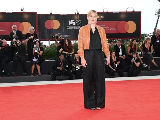 Venice, Italy: Venice, 82nd Venice International Film Festival 2025 - evening 3 - red carpet for the film A Pied D Oeuvre In the photo: Valerie Donzelli Venice Italy  - ZUMAp169 20250829_zea_p169_614 Copyright: xAlbertoxTerenghix