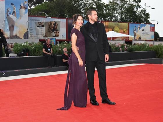 Venice, Italy: Venice, 82nd Venice International Film Festival 2025 - evening 3 - red carpet of the film A Pied D Oeuvre In the photo: Virginie Ledoyen, Bastien Bouillon Venice Italy  - ZUMAp169 20250829_zea_p169_622 Copyright: xAlbertoxTerenghix