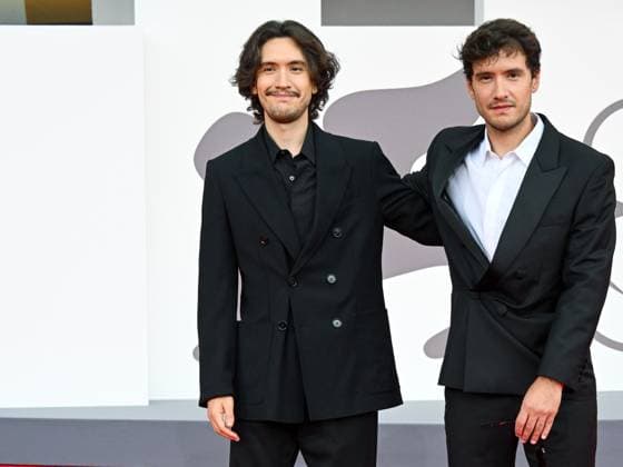 Venice, 82nd Venice International Film Festival 2025 - evening 3 - red carpet for the film A Pied D Oeuvre - Pictured: Zoran Boukherma, Ludovic Boukherma  Copyright: xManuelexMangiarottix xipa-agency.netx xPoolxPhotoxEventsx06x IPA_Agency_IPA63581524