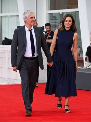 Venice, 82nd Venice International Film Festival 2025 - Evening 3 - Red Carpet for the film A Pied D Oeuvre - Pictured: Alain Goldman and Éliette Abécassis  Copyright: xManuelexMangiarottix xipa-agency.netx xPoolxPhotoxEventsx06x IPA_Agency_IPA63581614