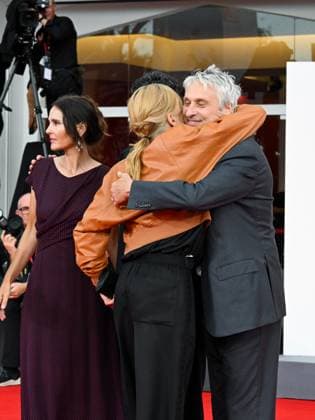 Venice, 82nd Venice International Film Festival 2025 - evening 3 - red carpet of the film A Pied D Oeuvre - In the photo: Bastien Bouillon, Valérie Donzelli, Virginie Ledoyen, Alain Goldman  Copyright: xManuelexMangiarottix xipa-agency.netx xPoolxPhotoxEventsx06x IPA_Agency_IPA63581718