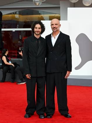 Venice, ITALY: Venice, 82nd Venice International Film Festival 2025 - evening 3 - red carpet for the film A Pied D Oeuvre - Pictured: Sayyid El Alami, Julien Colonna Venice ITALY  - ZUMAp169 20250829_zea_p169_667 Copyright: xManuelexMangiarottix