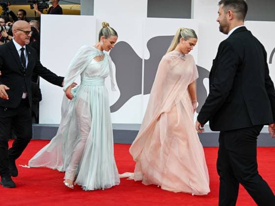 Venice, 82nd Venice International Film Festival 2025 - evening 3 - red carpet of the film After The Hunt - Pictured: Lady Amelia and Eliza Spencer  Copyright: xManuelexMangiarottix xipa-agency.netx xPoolxPhotoxEventsx06x IPA_Agency_IPA63582269
