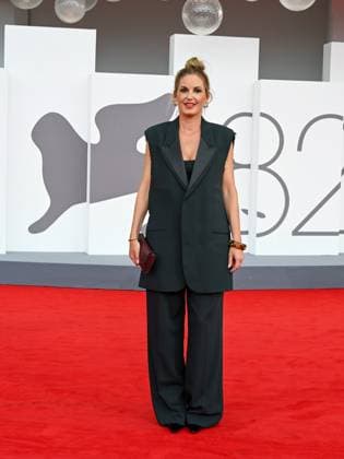 Venice, ITALY: Venice, 82nd Venice International Film Festival 2025 - Evening 3 - Red Carpet for the film A Pied D Oeuvre - Pictured: Agathe Riedinger Venice ITALY  - ZUMAp169 20250829_zea_p169_715 Copyright: xManuelexMangiarottix