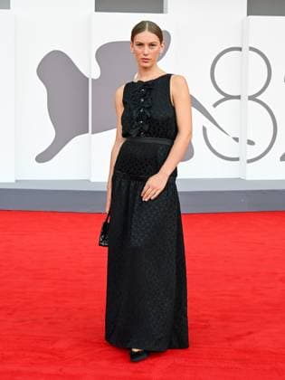 Venice, ITALY: Venice, 82nd Venice International Film Festival 2025 - Evening 3 - Red Carpet for the film A Pied D Oeuvre - Pictured: Lou Lampros Venice ITALY  - ZUMAp169 20250829_zea_p169_718 Copyright: xManuelexMangiarottix