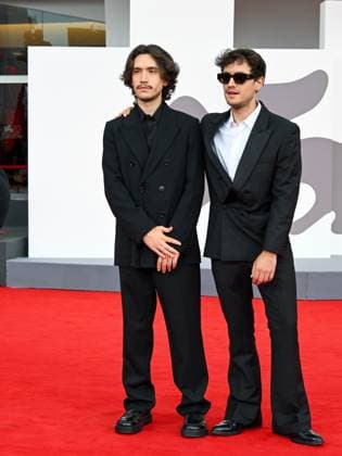 Venice, ITALY: Venice, 82nd Venice International Film Festival 2025 - evening 3 - red carpet for the film A Pied D Oeuvre - Pictured: Zoran Boukherma, Ludovic Boukherma Venice ITALY  - ZUMAp169 20250829_zea_p169_730 Copyright: xManuelexMangiarottix
