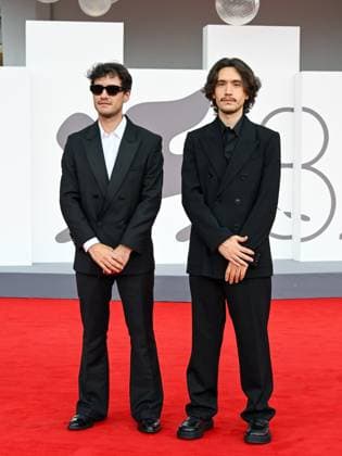 Venice, ITALY: Venice, 82nd Venice International Film Festival 2025 - evening 3 - red carpet for the film A Pied D Oeuvre - Pictured: Zoran Boukherma, Ludovic Boukherma Venice ITALY  - ZUMAp169 20250829_zea_p169_725 Copyright: xManuelexMangiarottix