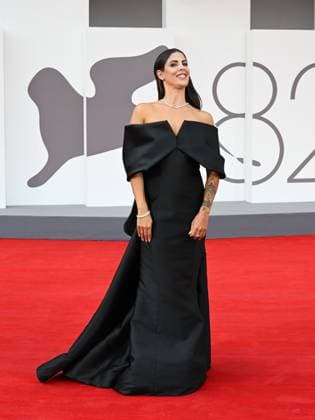 Venice, 82nd Venice International Film Festival 2025 - Evening 3 - Red Carpet for the film After The Hunt - Pictured: Martina Luchena  Copyright: xManuelexMangiarottix xipa-agency.netx xPoolxPhotoxEventsx06x IPA_Agency_IPA63582876