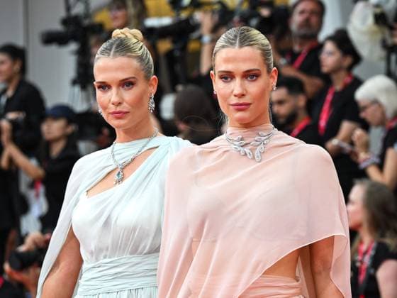 Venice, Italy: Venice, 82nd Venice International Film Festival 2025 - Evening 3 - The red carpet for the film After The Hunt. Pictured are Lady Amelia and Eliza Spencer. Venice Italy  - ZUMAp169 20250829_zea_p169_836 Copyright: xLadyxAmeliaxedxElizaxSpencerx